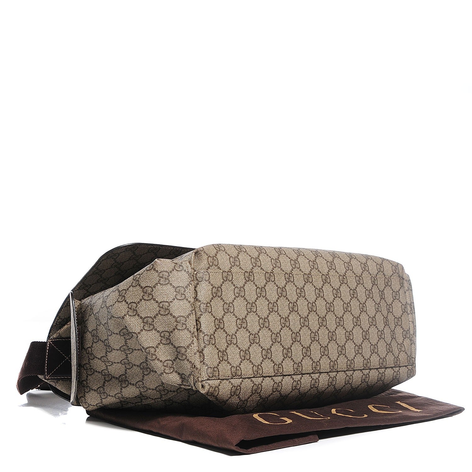 Gucci GG Plus Monogram Messenger Diaper Bag Dark Brown 4 of 7