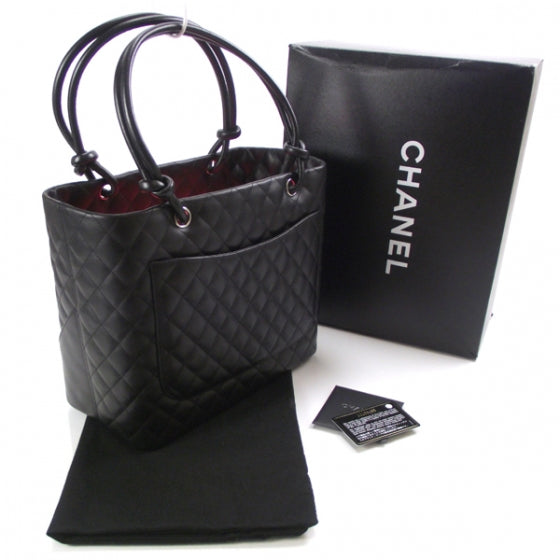 Chanel Calfskin Quilted Large Cambon Tote Black 3 of 11