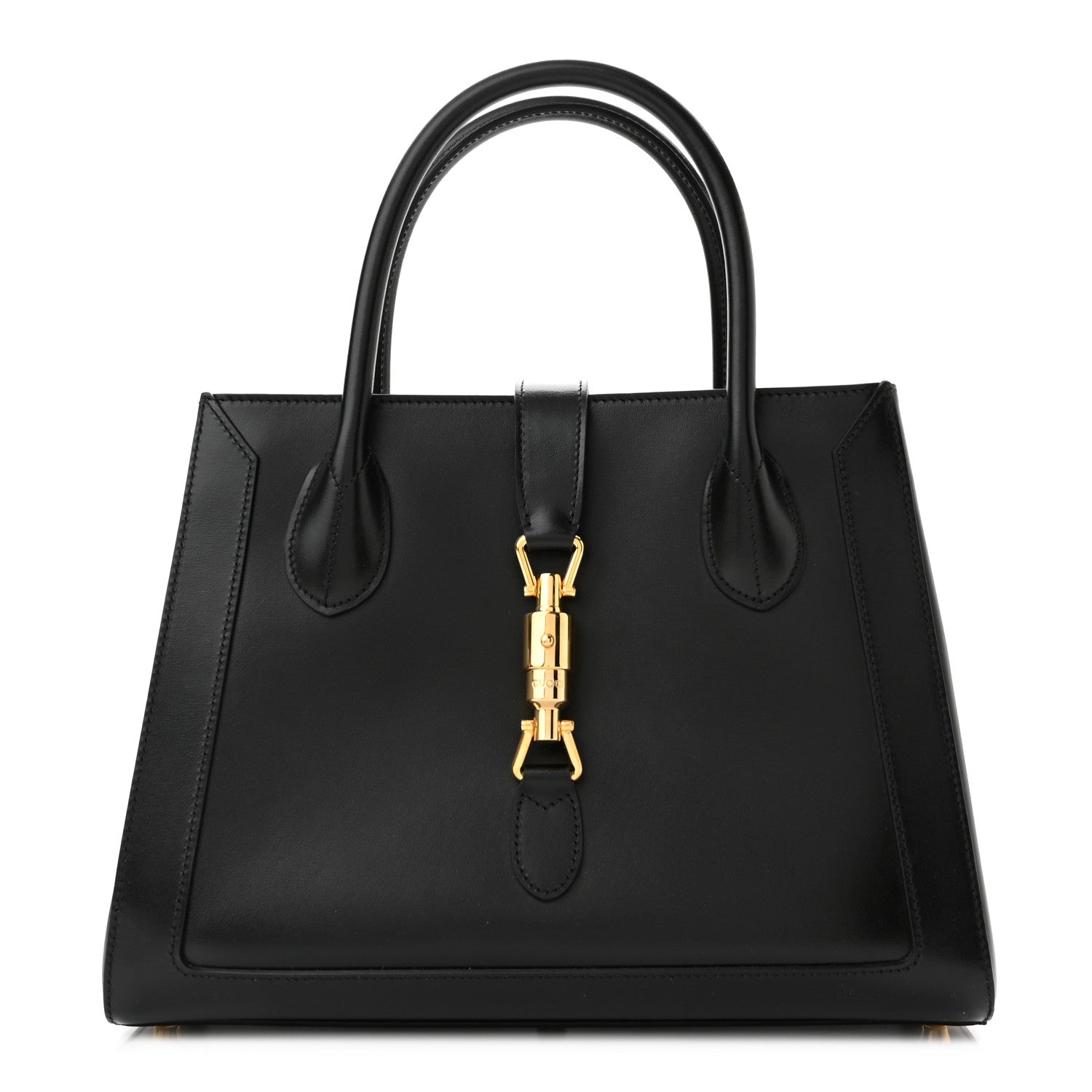 Gucci Boarded Plutone Calfskin Medium Jackie 1961 Tote Black 1 of 10