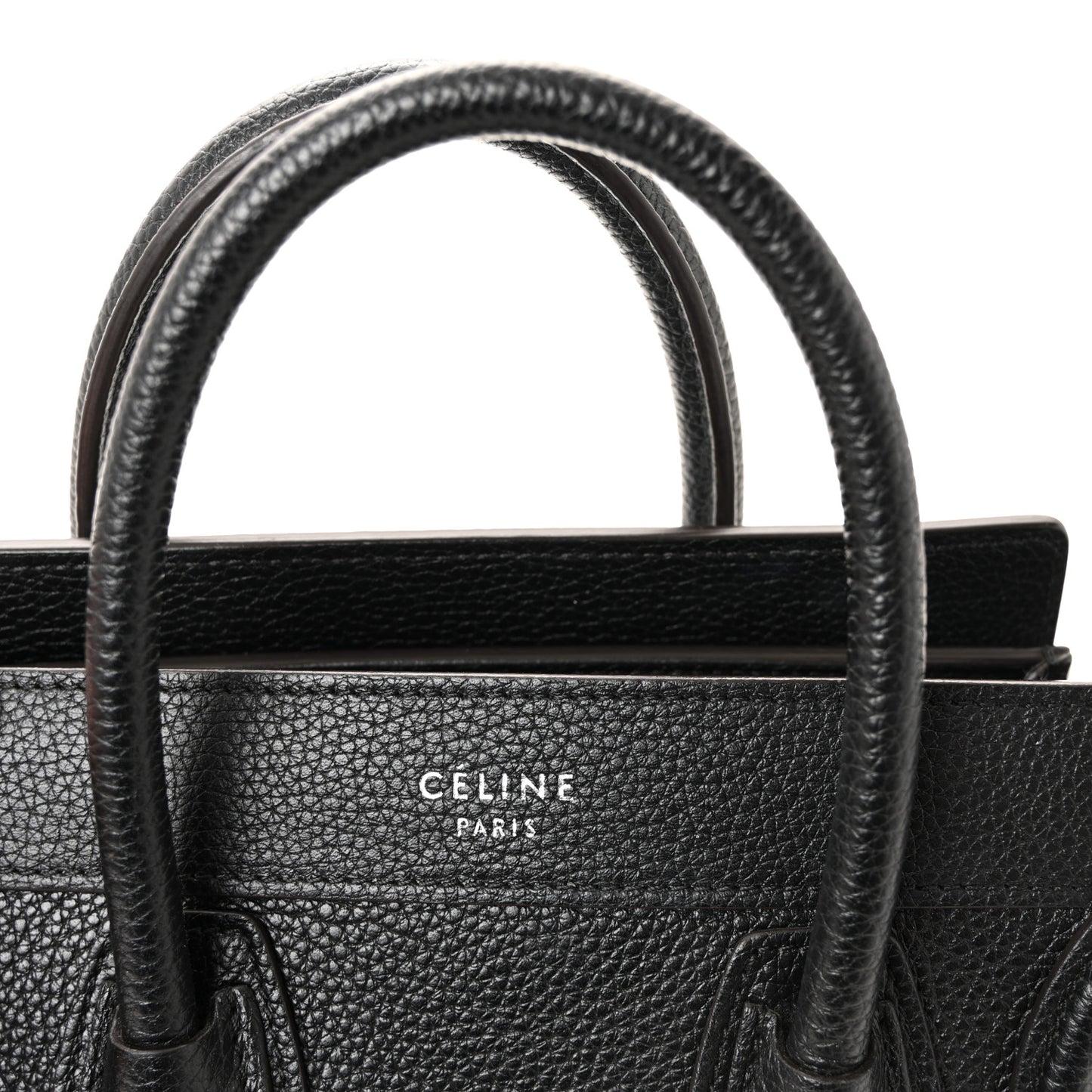 Drummed Calfskin Nano Luggage Black