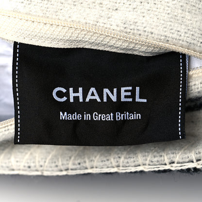 Chanel Merino Wool Cashmere CC Pillow Black White 3 of 3