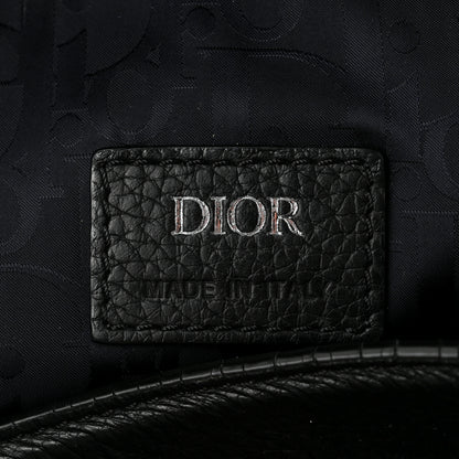 Christian Dior Grained Calfskin Saddle Soft Bag Black 6 of 11