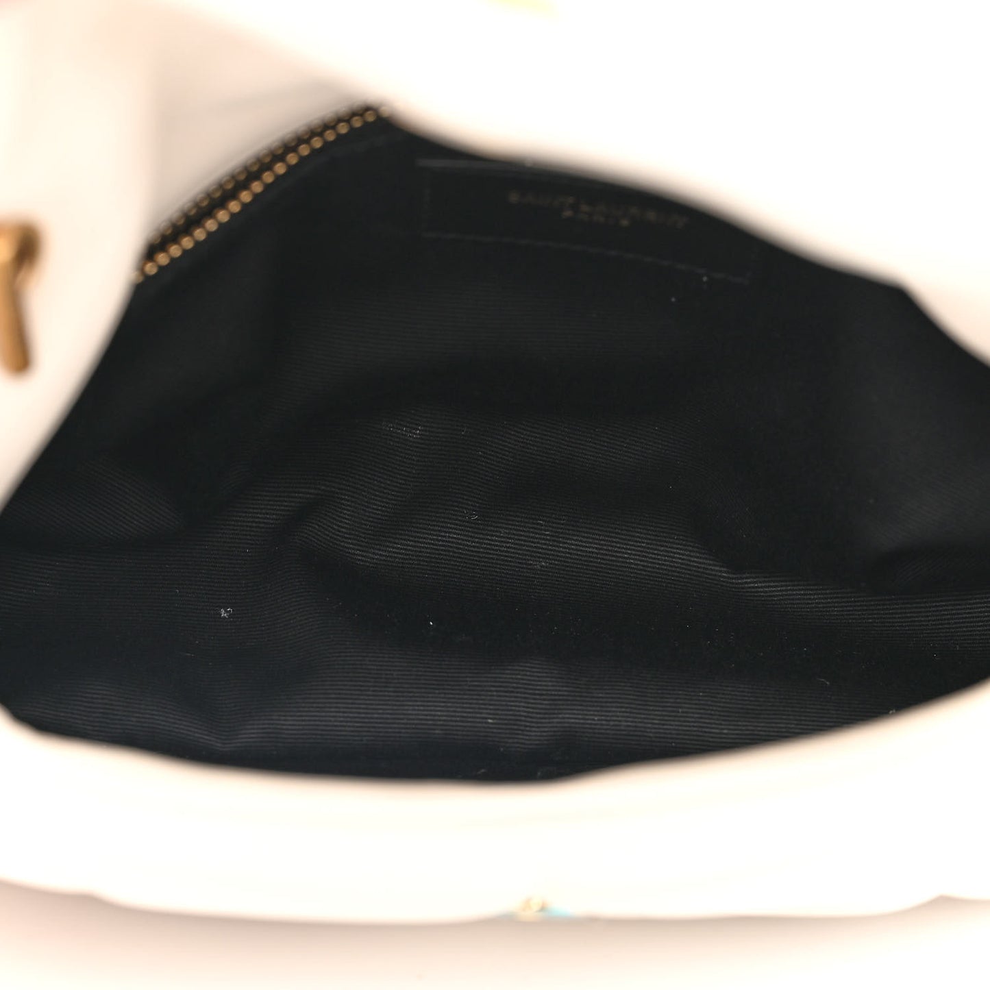 Lambskin Quilted Toy Loulou Puffer Monogram Chain Satchel Crema Soft
