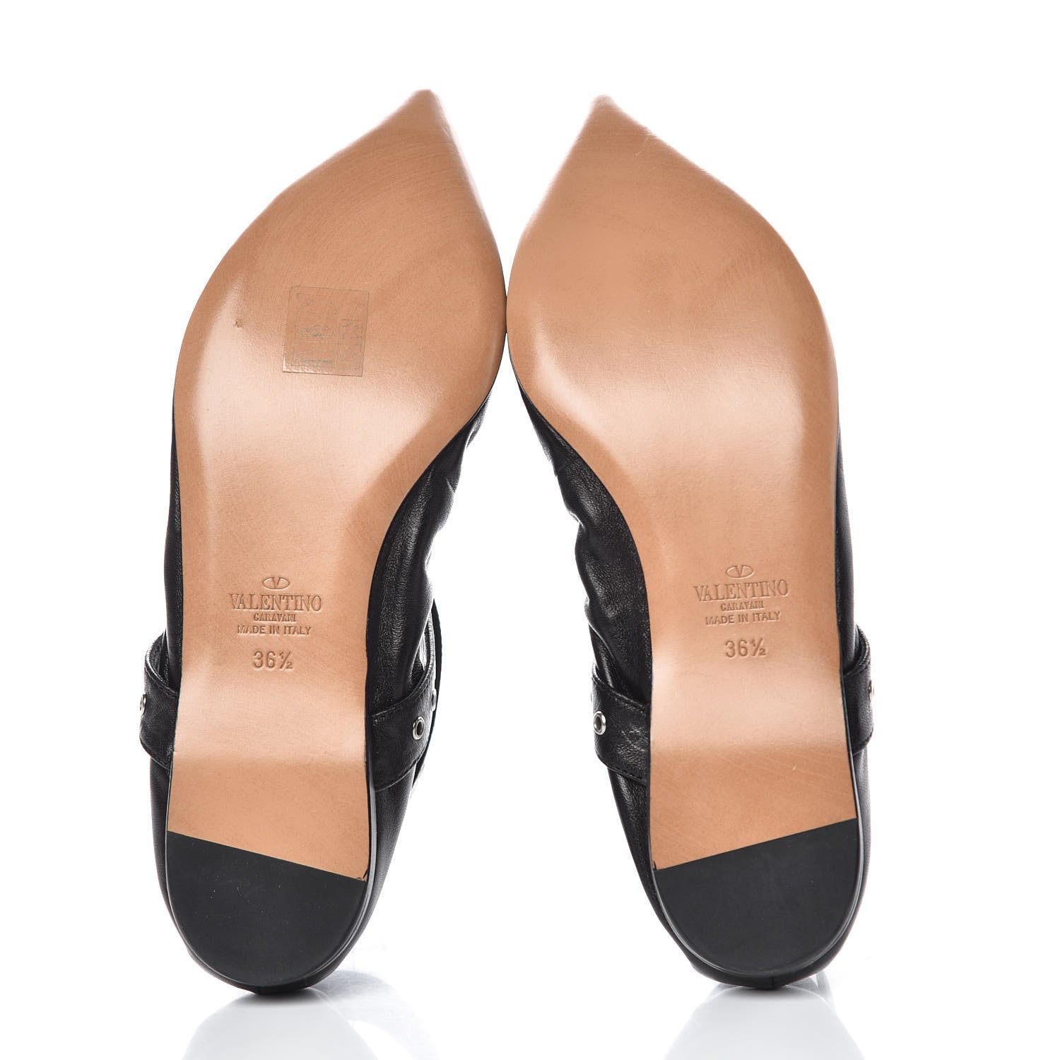 Valentino Garavani Nappa Love Latch Ballerina Flats 36.5 Black 5 of 8