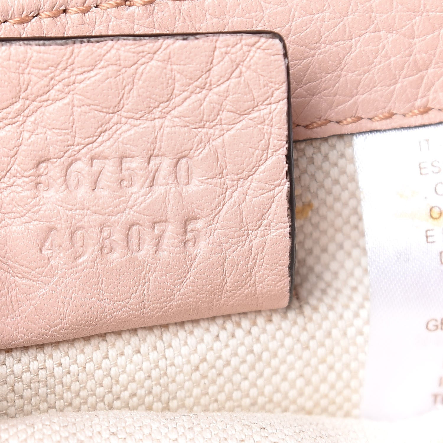 Gucci Pebbled Calfskin Kids Mini Soho Flap Messenger Bag Light Pink 10 of 11