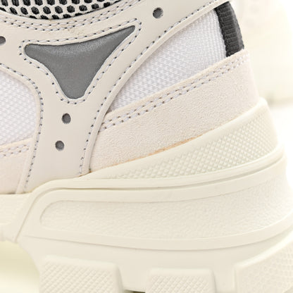 Gucci X SEGA Mesh Calfskin Suede Removable Crystals Womens Flashtrek Sneakers 38.5 Great White 9 of 14