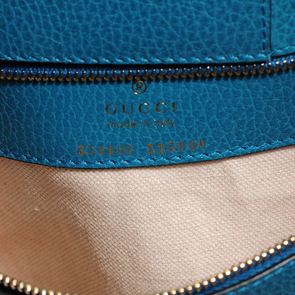 Gucci Dollar Calfskin Small Swing Tote Classic Marine Deep Cobalt 7 of 9