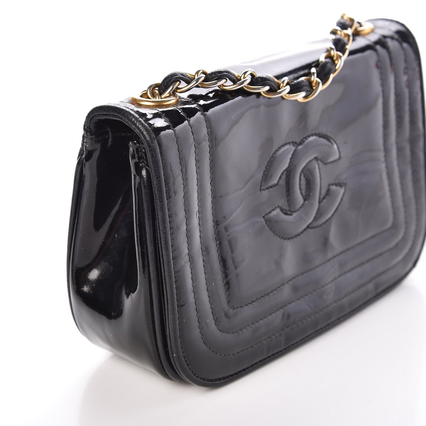 Patent Mini Flap Black