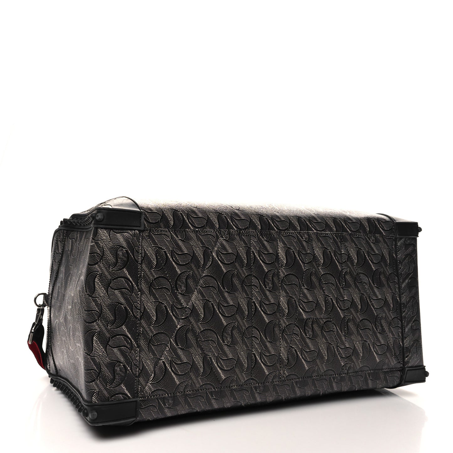 Toile Monogram Calfskin Printed Spikes Sneakender Duffle Black