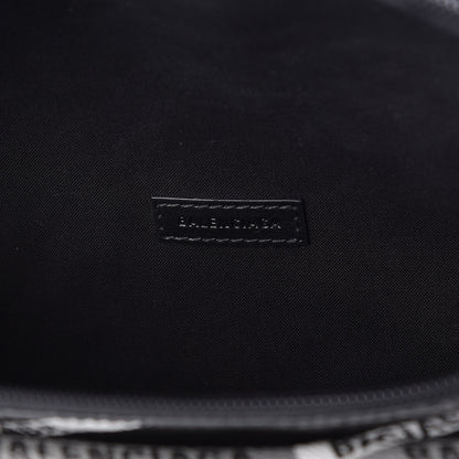 Balenciaga Coated Canvas Losange Monogram Explorer Belt Bag Black Grey 6 of 10