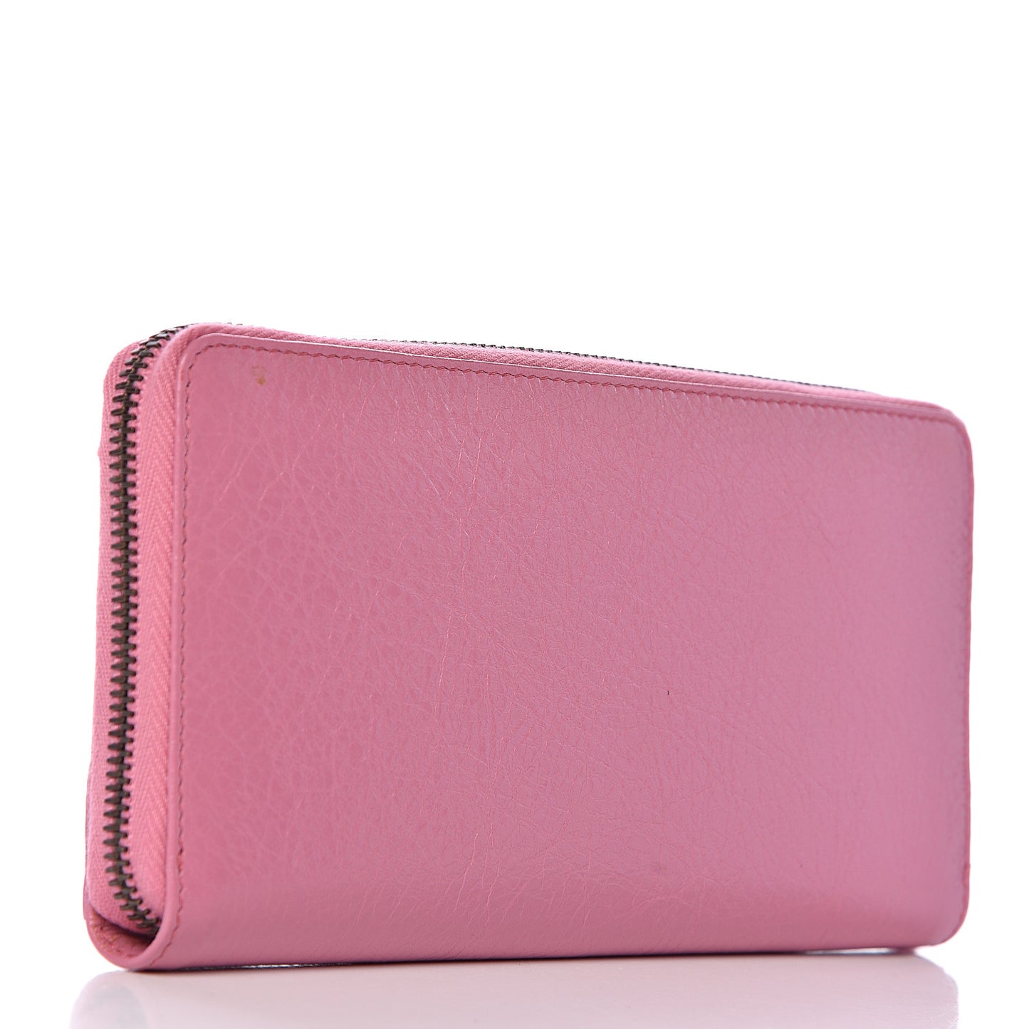 Agneau Classic Hardware Continental Zip Around Wallet Rose Guimauve