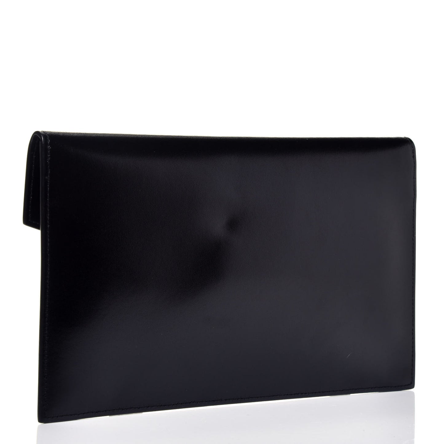 Smooth Shiny Calfskin Monogram Uptown Pouch Black