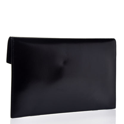 Saint Laurent Smooth Shiny Calfskin Monogram Uptown Pouch Black 3 of 7