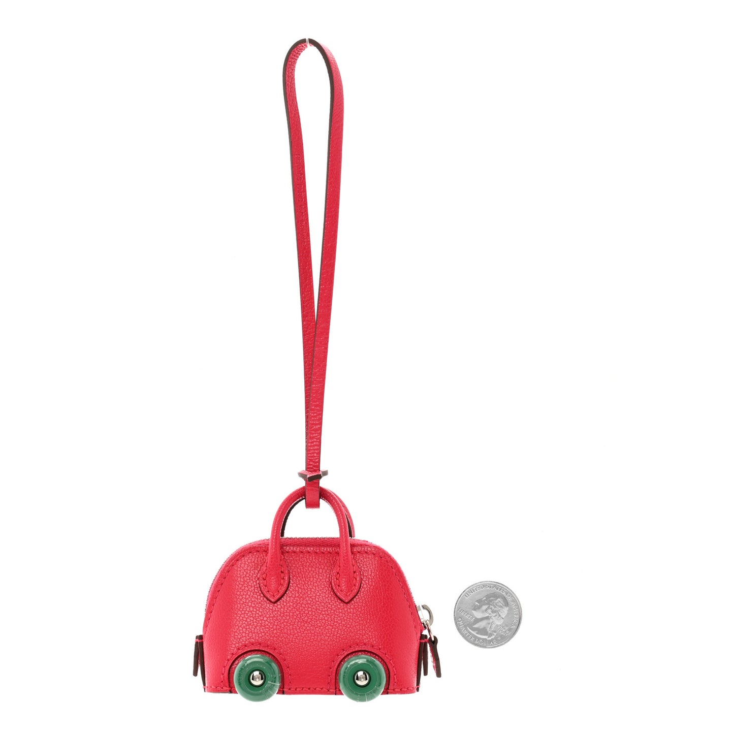 Chevre Chamkila Bolide On Wheels Bag Charm Rose Extreme Vert Vertigo