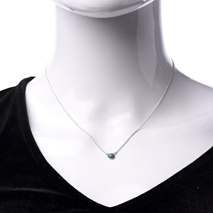 Tiffany Sterling Silver Turquoise Elsa Peretti Color by the Yard Pendant Necklace 2 of 8
