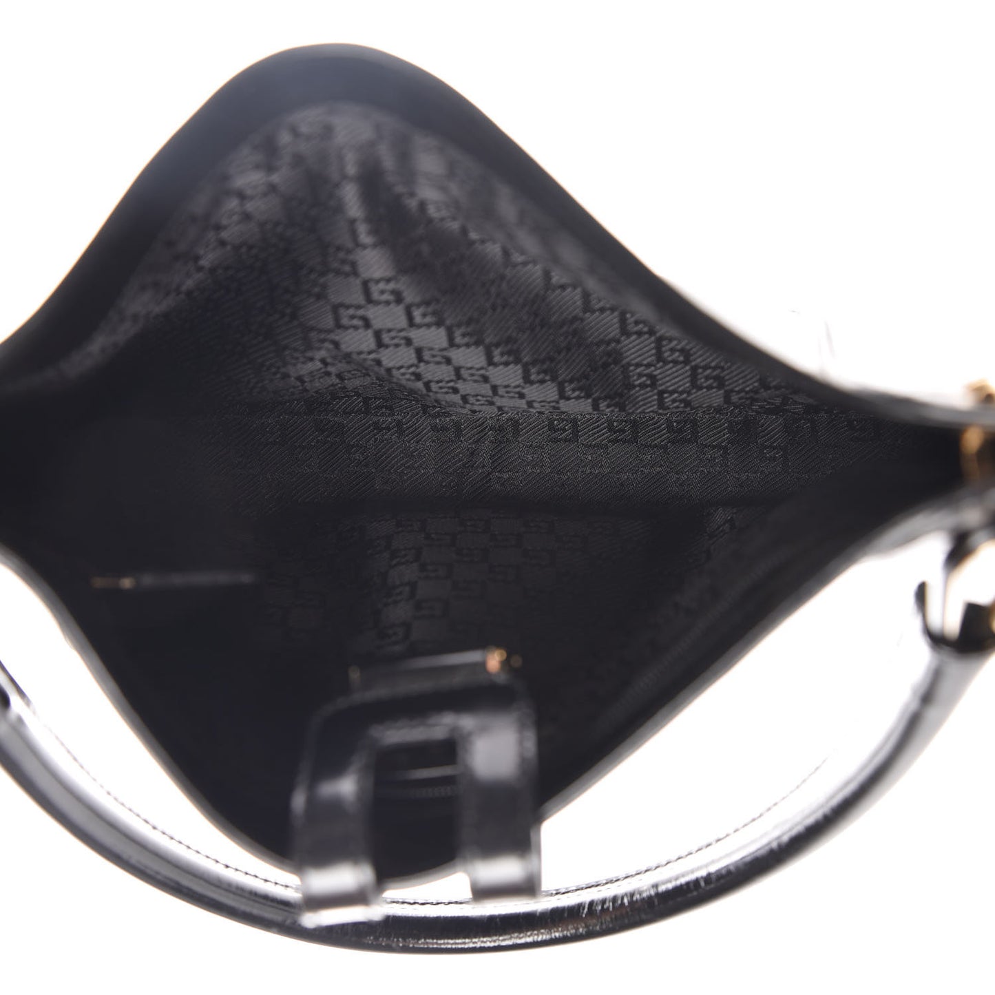 Polished Calfskin Small Hobo Black