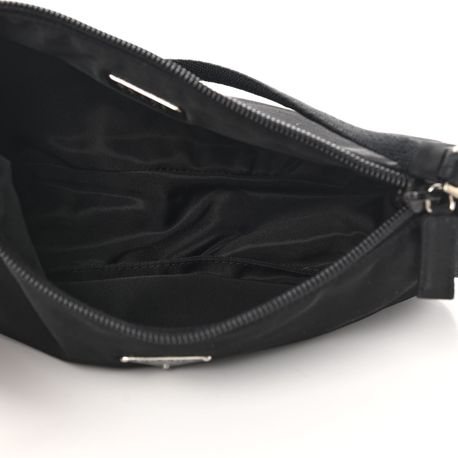 Prada Tessuto Nylon Pochette Bag Black 4 of 10