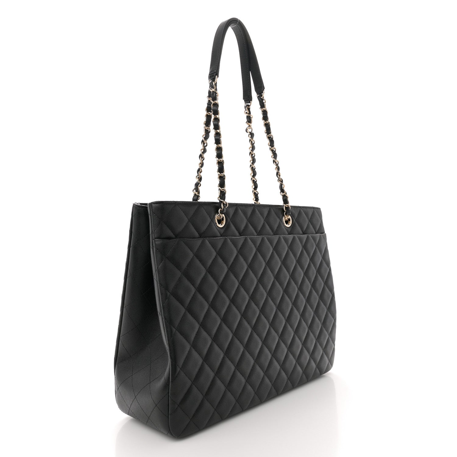 Chanel Caviar Quilted Large Shopping Tote Black 3 of 10