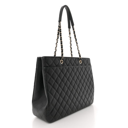 Chanel Caviar Quilted Large Shopping Tote Black 3 of 10