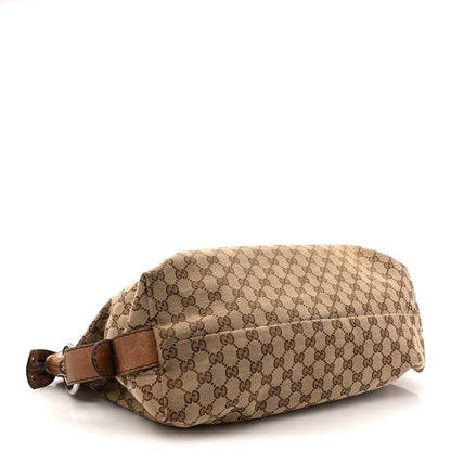 Gucci Monogram Bamboo Bar Medium Tote Brown 4 of 16