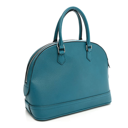 Louis Vuitton Taurillon Alma PM Bleu Canard 3 of 10