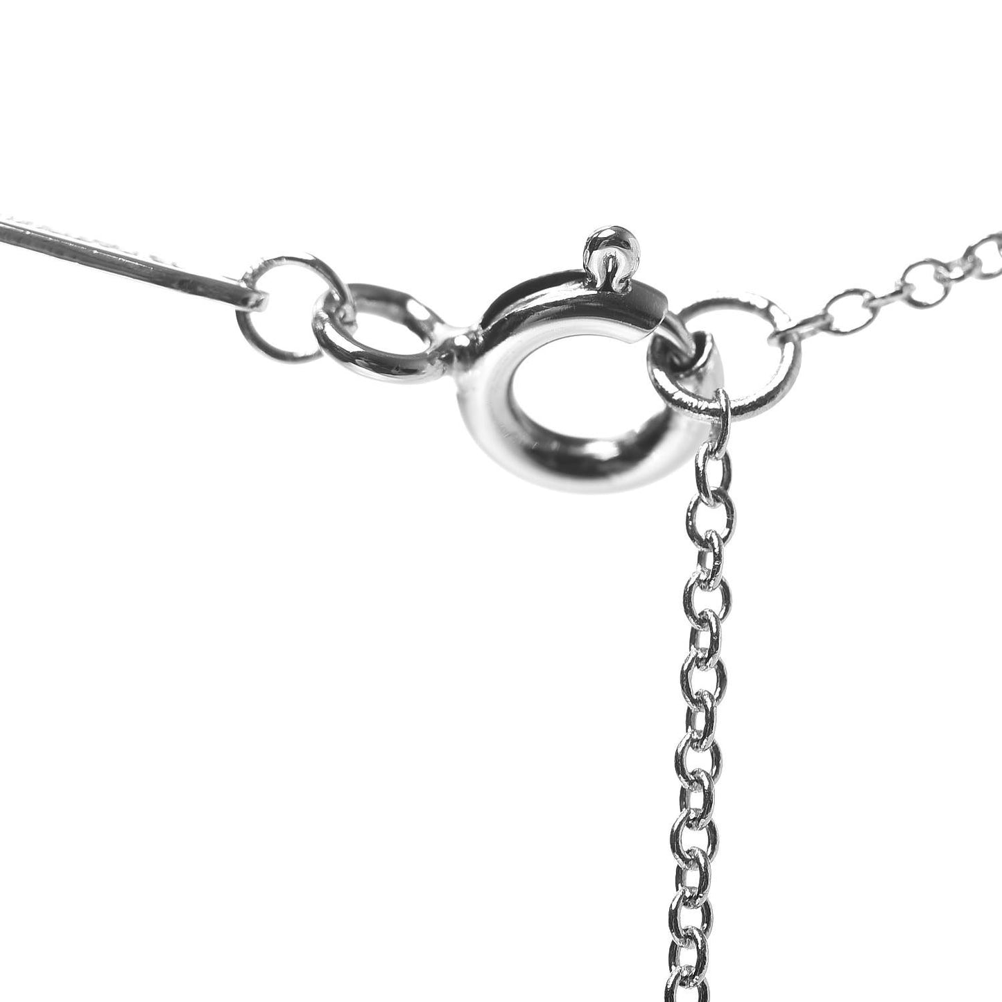 Sterling Silver Large T Smile Pendant Necklace