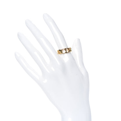 Christian Dior Metal Danseuse Etoile Chain Ring 6 Gold 2 of 4