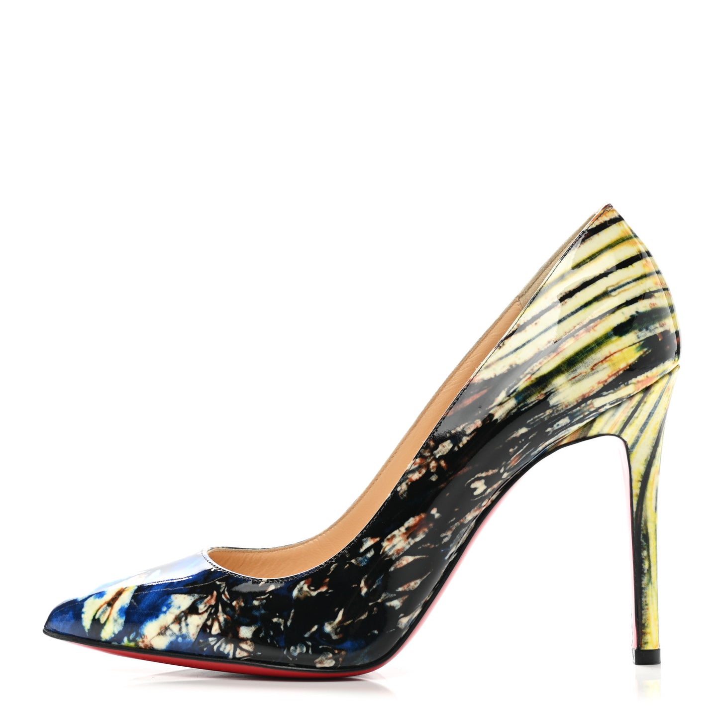 Patent Print Pigalle Follies 100 Pumps 37 Blue