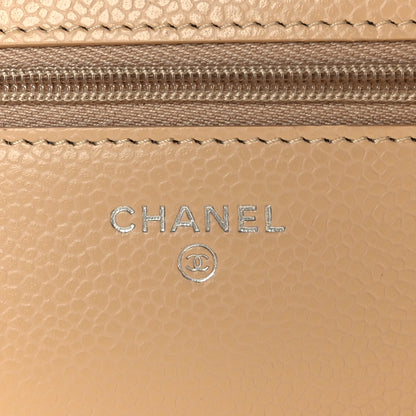 Chanel Caviar Quilted Wallet On Chain WOC Beige 6 of 9