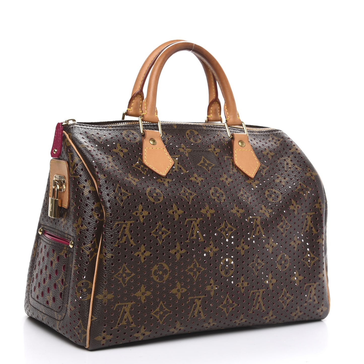 Monogram Perforated Speedy 30 Fuchsia