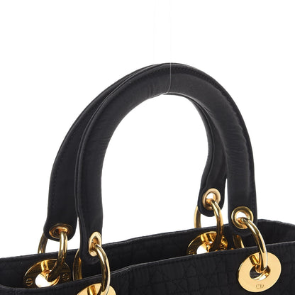 Christian Dior Nylon Cannage Medium Lady Dior Black 10 of 12