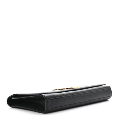 Saint Laurent Grain De Poudre Monogram Cassandre Clutch Black 4 of 7