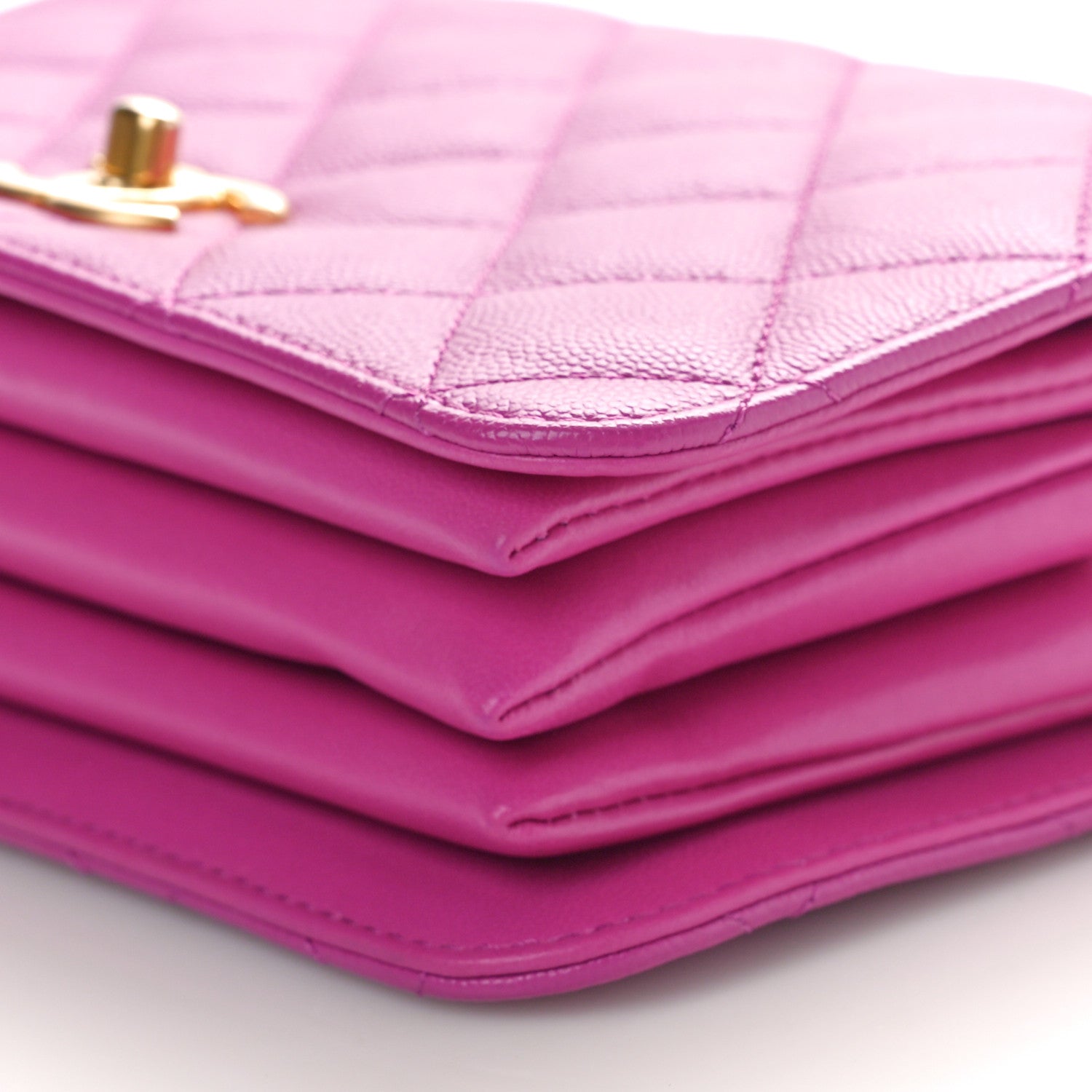 Chanel Caviar Quilted Mini Top Handle Flap Dark Pink 10 of 10