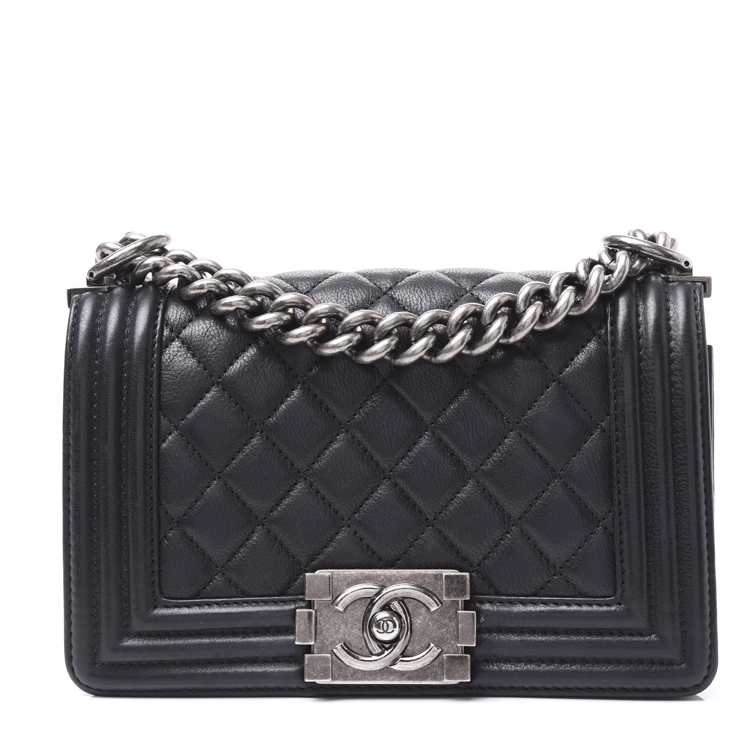 Chanel Calfskin Quilted Small Boy Flap Black 1 of 14