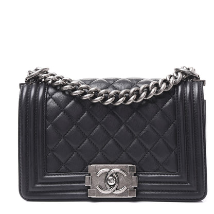 Chanel Calfskin Quilted Small Boy Flap Black 1 of 14