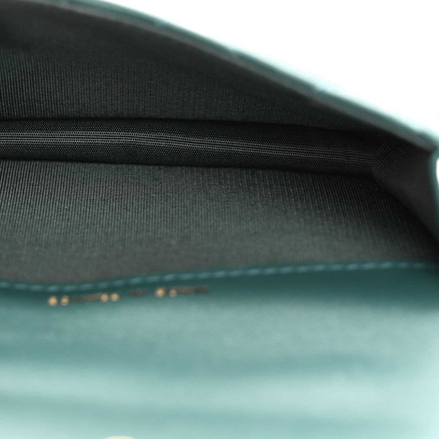 Lambskin Quilted Top Handle Flap Coin Purse With Chain Green