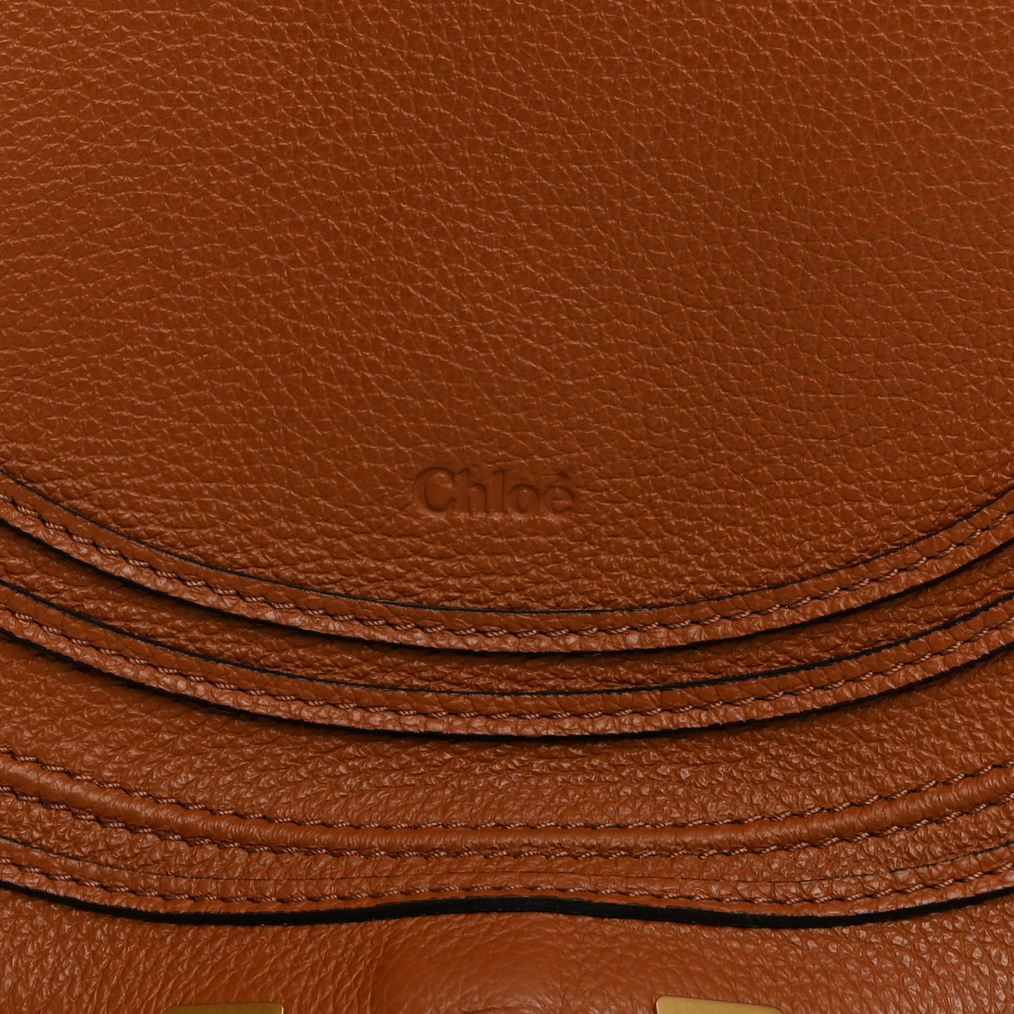 Calfskin Medium Marcie Round Crossbody Bag Tan