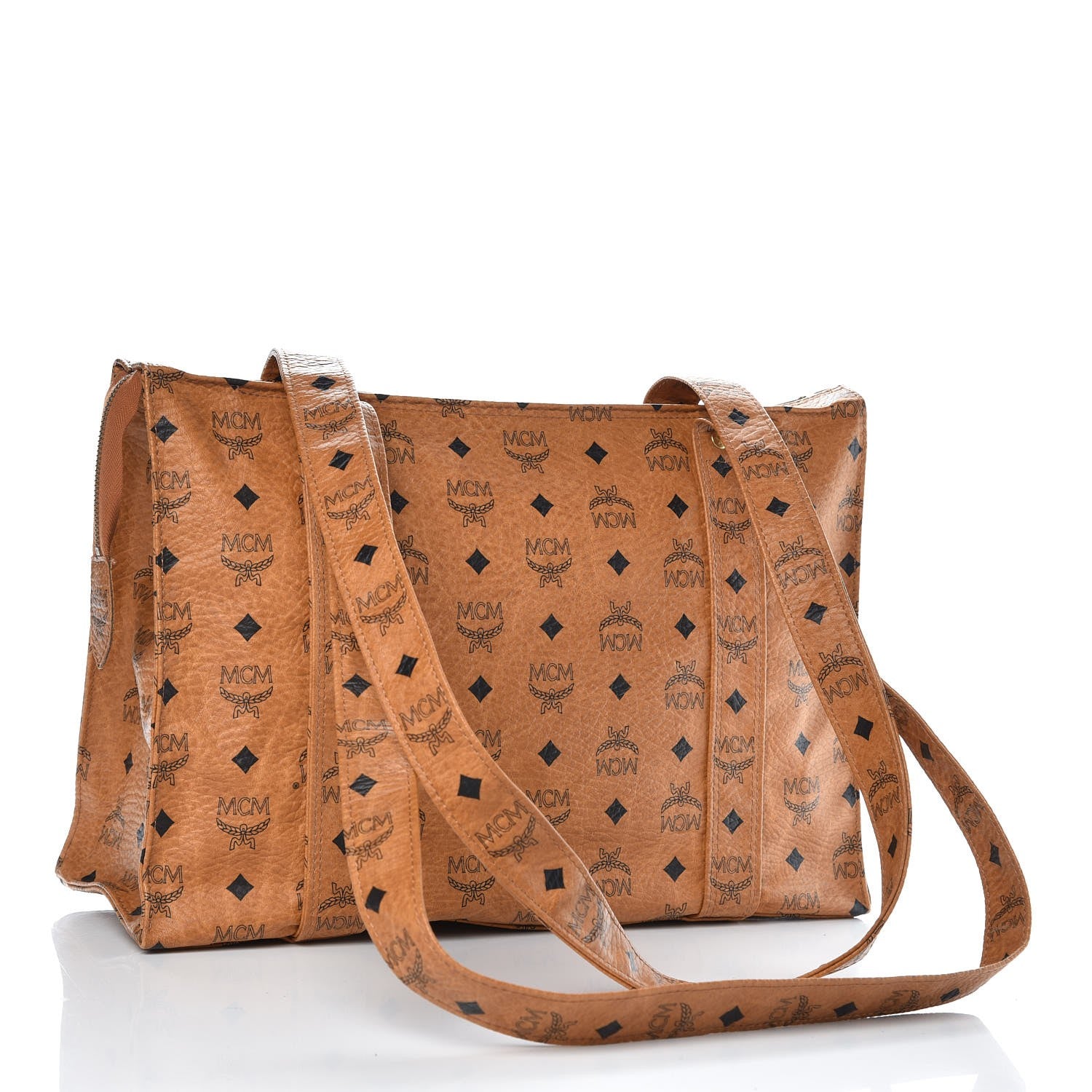 MCM Visetos Shoulder Bag Cognac 3 of 10