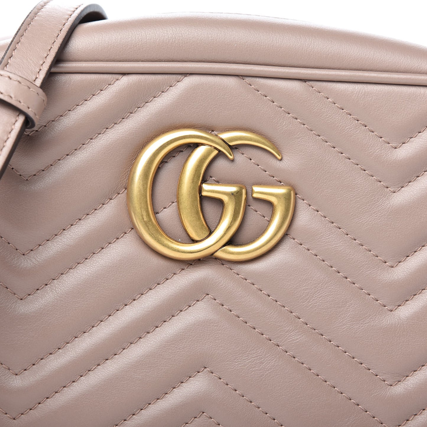 Calfskin Matelasse Small GG Marmont Chain Shoulder Bag Porcelain Rose