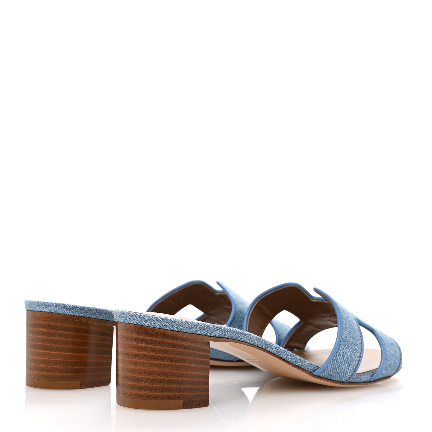 Hermes Denim Oasis Sandals 37 Bleu Clair 5 of 10