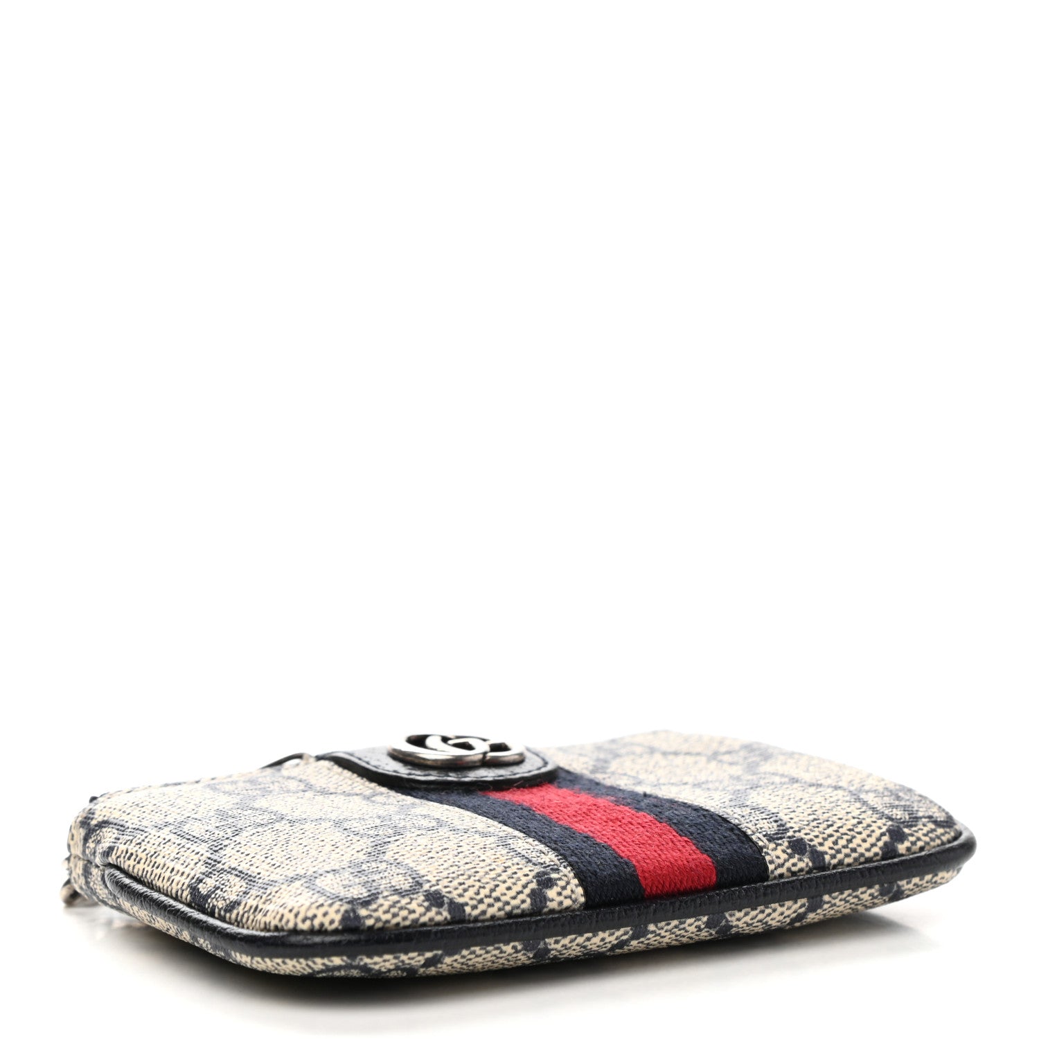 Gucci GG Supreme Monogram Web Ophidia Key Case Beige Blue 4 of 7