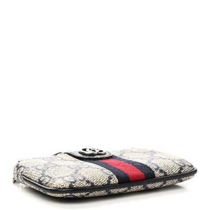 Gucci GG Supreme Monogram Web Ophidia Key Case Beige Blue 4 of 7