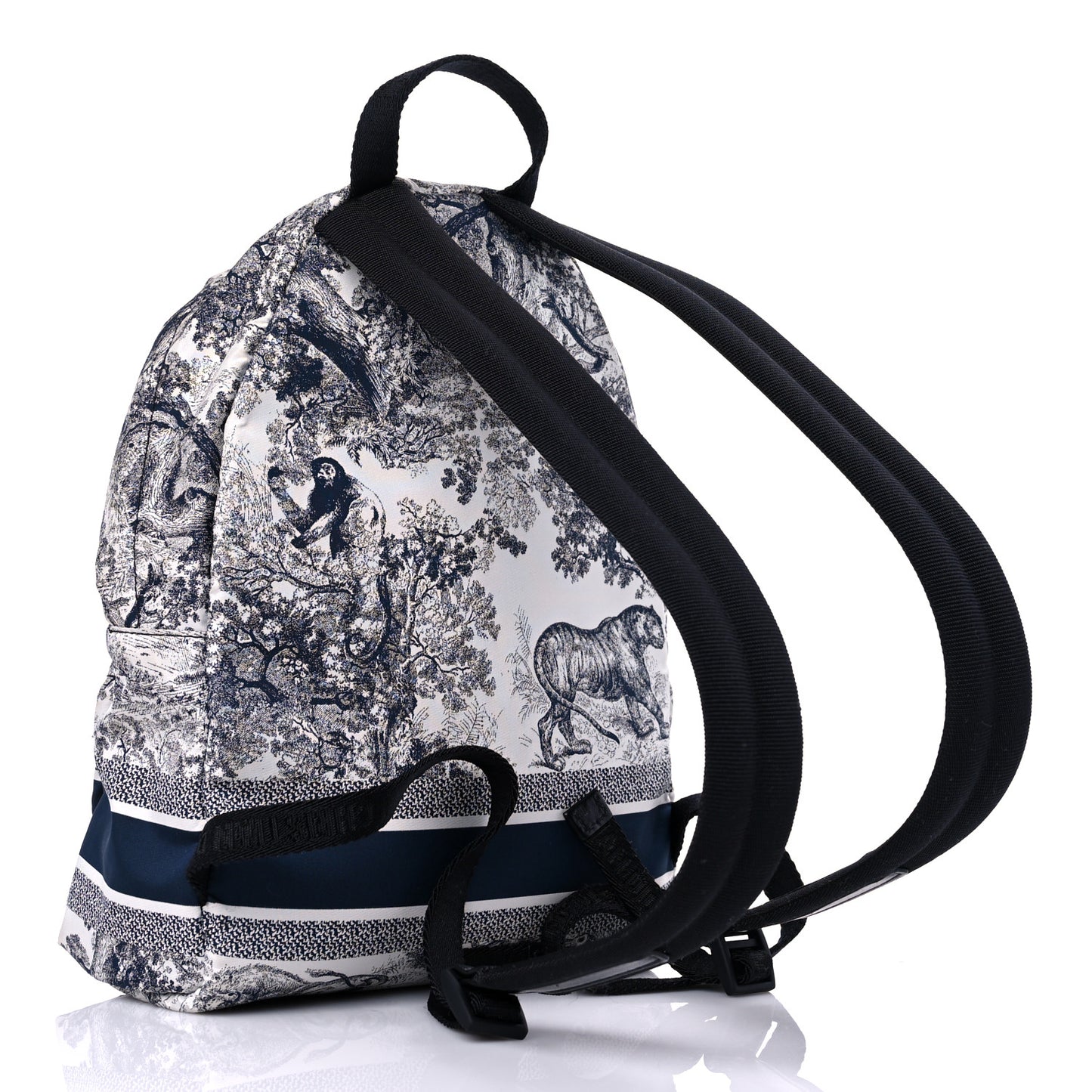 Nylon Technical Fabric Toile De Jouy Small Diortravel Backpack Blue