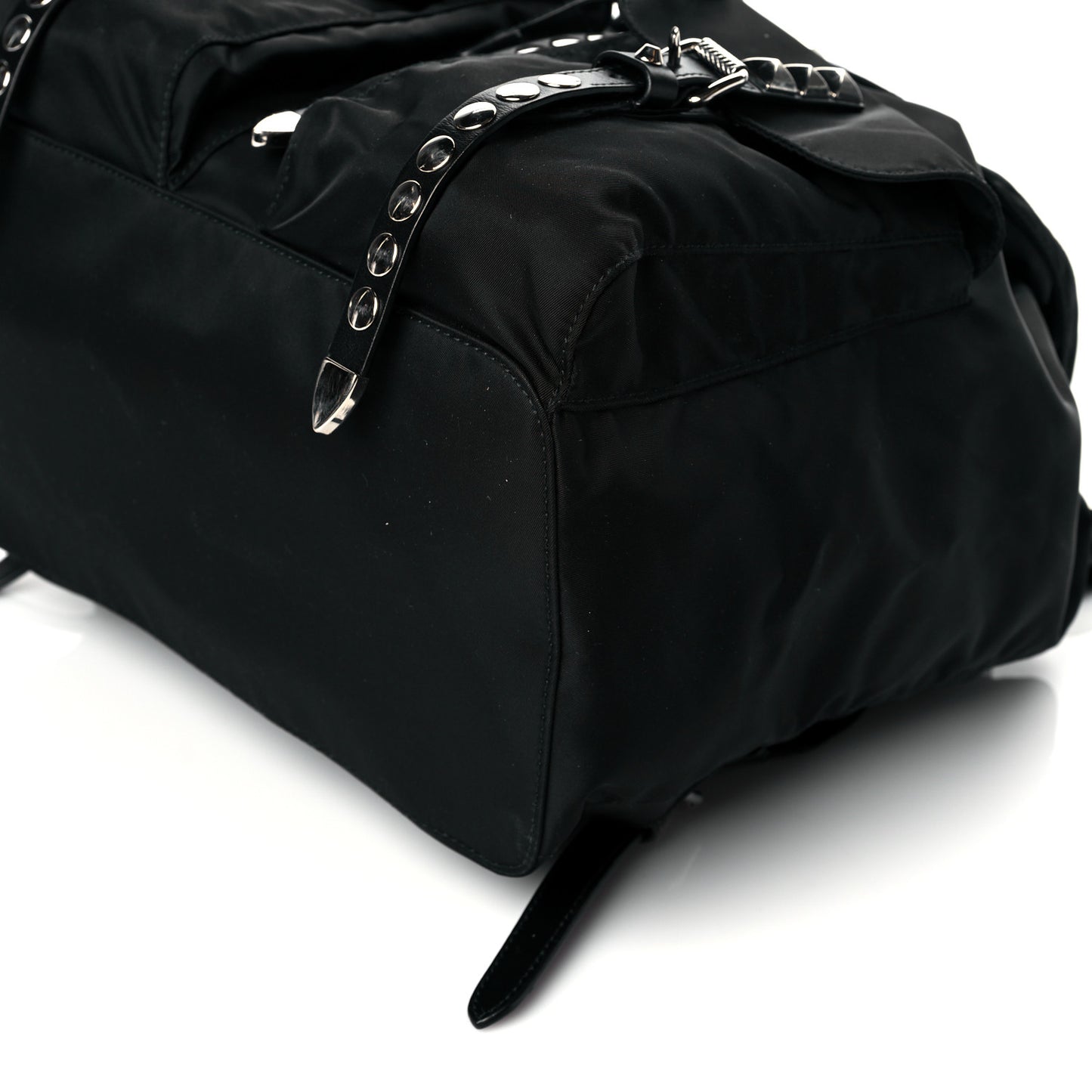 Nylon New Vela Studded Backpack Black