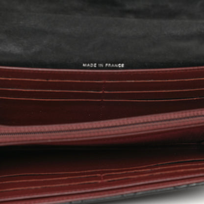 Chanel Lambskin Quilted Large Gusset Flap Wallet Black 5 of 8