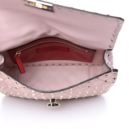 Valentino Garavani Nappa Medium Rockstud Spike Shoulder Bag Water Rose 5 of 9
