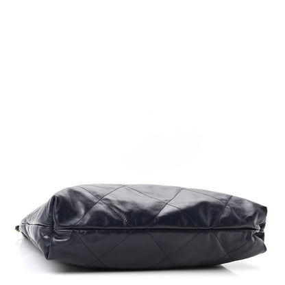 Chanel Shiny Calfskin Quilted Chanel 22 Navy Blue 5 of 11