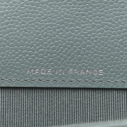 Chanel Caviar Quilted Flap Card Holder Wallet Light Blue 7 of 9