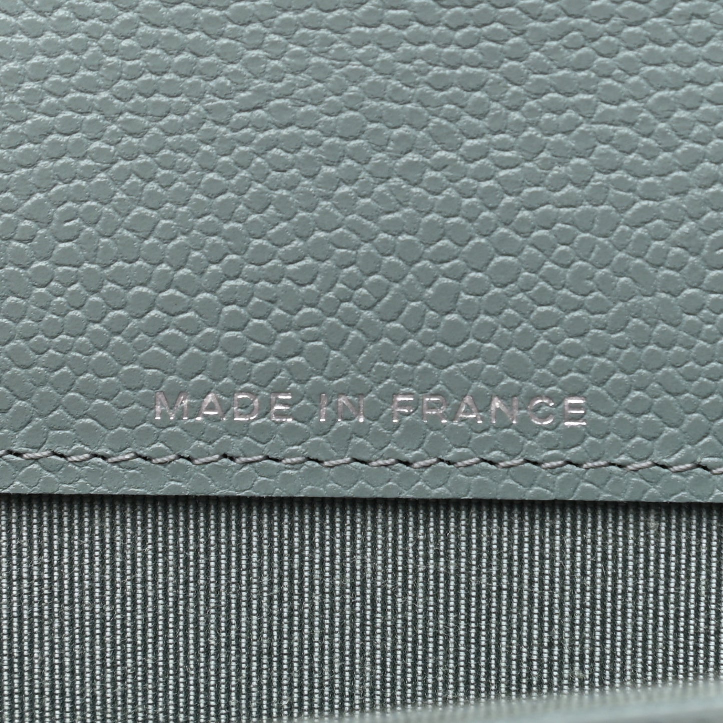 Caviar Quilted Flap Card Holder Wallet Light Blue