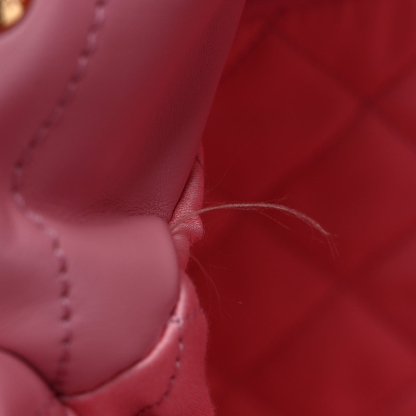 Shiny Calfskin Quilted Chanel 22 Drawstring Bag Light Pink